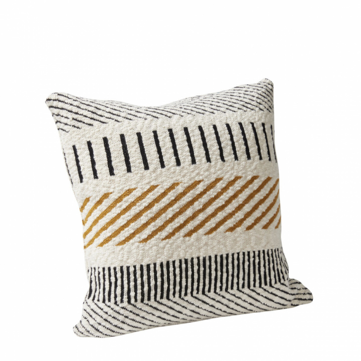 Pute 50x50cm - Hvit/Svart i gruppen Interiør / Tekstiler / Pynteputer hos Reforma (221405)