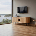 Tv-benk \'Holmvik\' - Natur/Svart