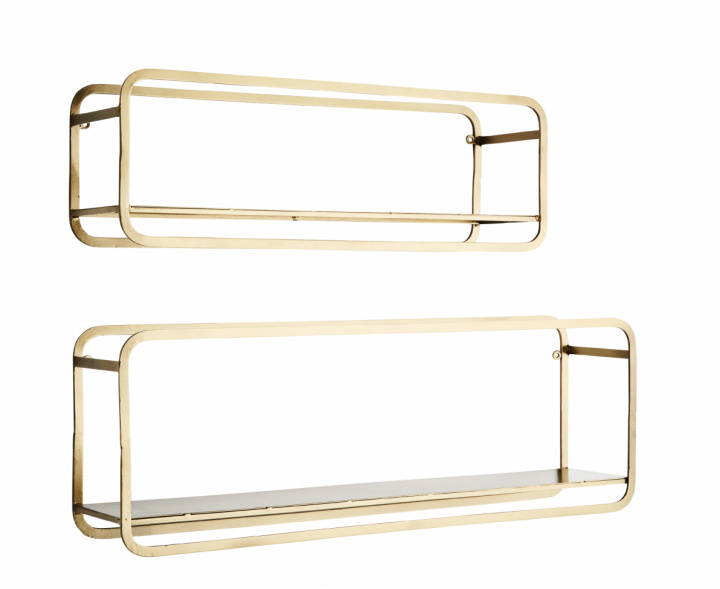 Vegghylle x2 - Messing - Madam Stoltz