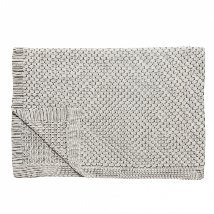 Mønstret pledd - Bomull / grå