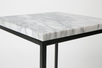 Sidebord - Hvit marmor