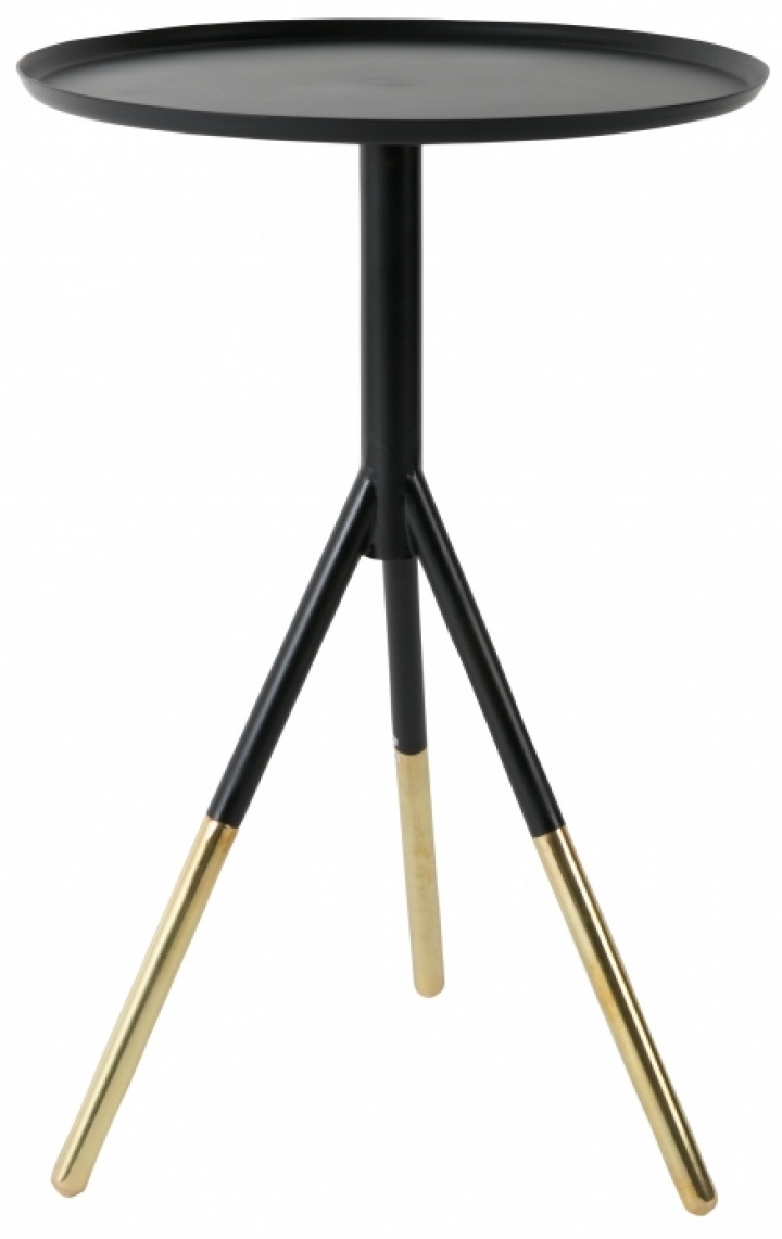 Sidebord 'Aska' - Svart/Messing