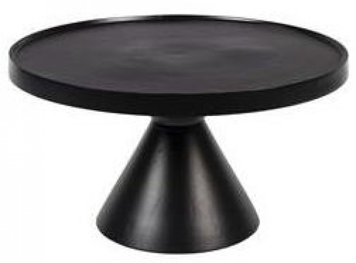 Soffbord/Sidobord 'Floss' Rundt 60cm - Svart 