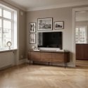 Tv-benk \'Kärra\' 160x40cm - Valnøtt/Sort