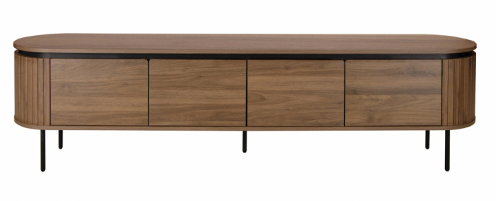 TV-benk \'Kärra\' 200x40cm - Valnøtt/Sort i gruppen Møbler / Hyller og oppbevaring / TV-møbler hos Reforma (2373-walnut)