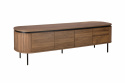 TV-benk \'Kärra\' 200x40cm - Valnøtt/Sort