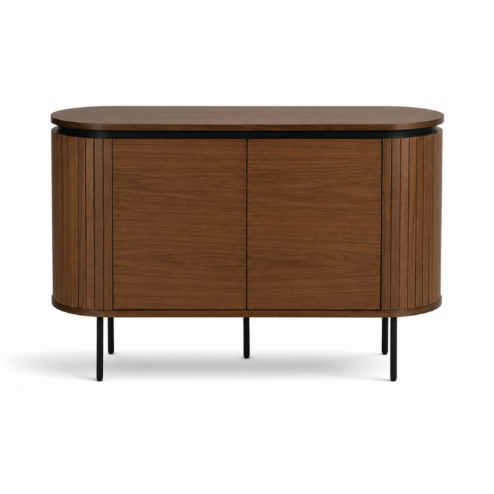 Sideboard \'Kärra\' - Valnøtt/Sort i gruppen SALG / Møbler / Hyller og oppbevaring hos Reforma (2374-walnut-svart)