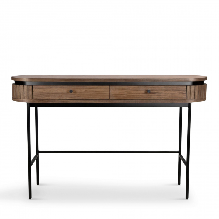 Skrivebord \'Kärra\' - Valnøtt/Sort i gruppen Møbler / Bord / Skrivebord hos Reforma (2378-walnut-svart)