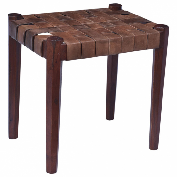 Pall \'Leather\' X - Brun i gruppen Vintage / Vintage Sitteplasser / Krakker Vintage hos Reforma (241020)