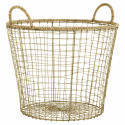 Kurv med håndtak - Natural / Messing