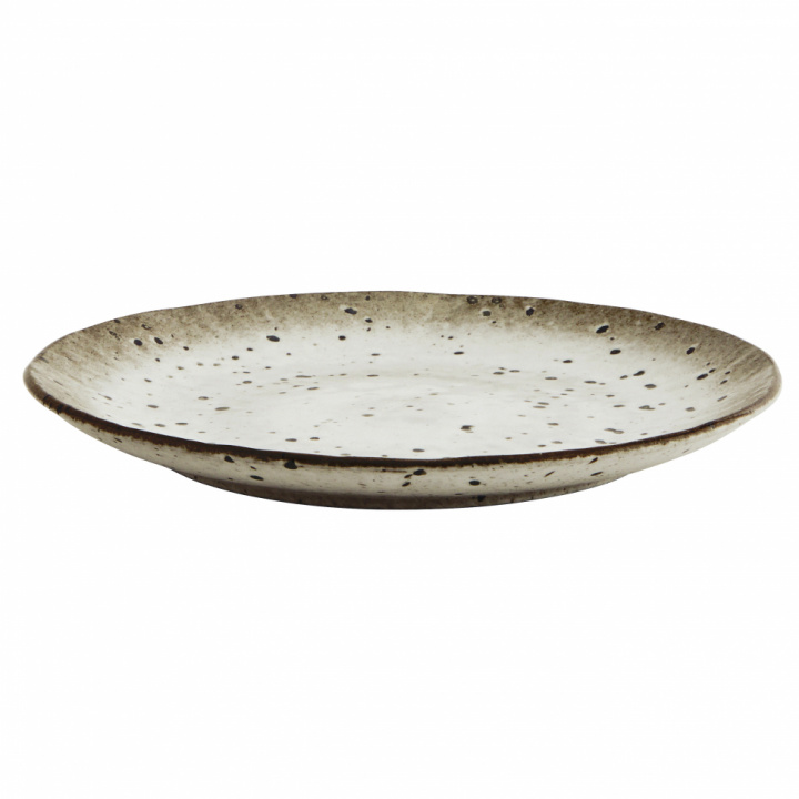 Tallerken S 'Carbon' - Hvit / Brun