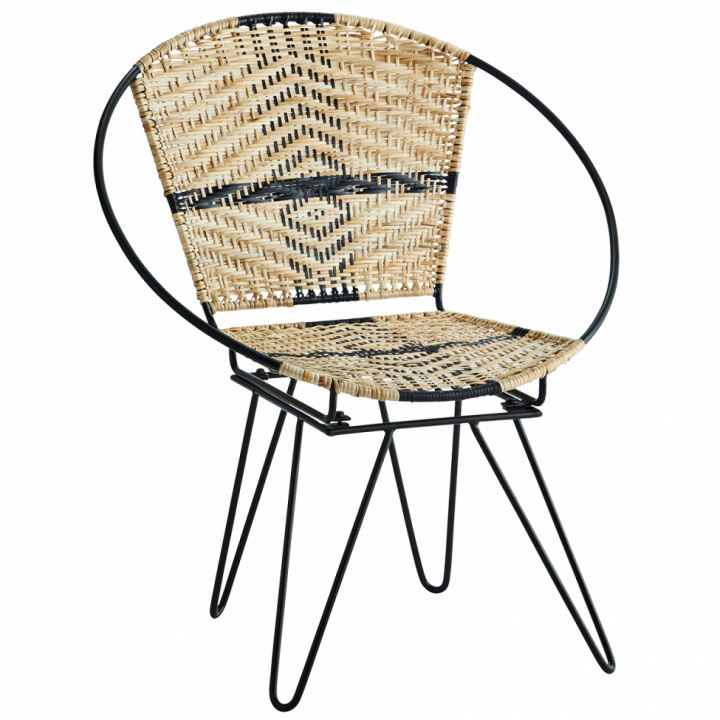 Loungestol \'Iron\' - Svart/naturlig i gruppen Møbler / Sittemøbler / Lenestoler hos Reforma (26072)