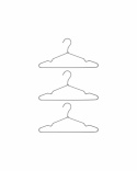 Henger \'Wire\' 3-pakning - Lys grå