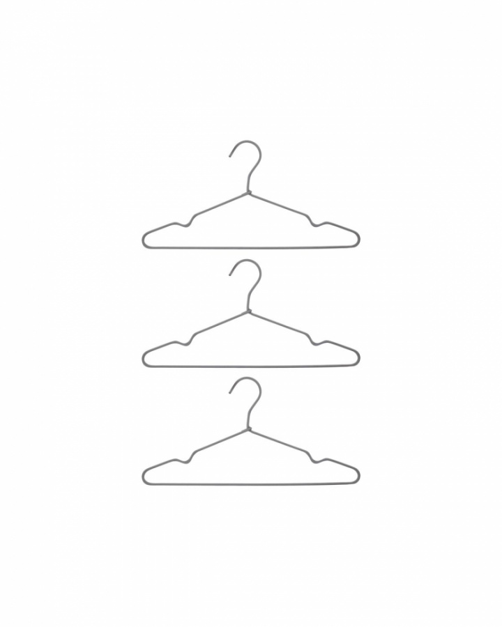 Henger 'Wire' 3-pakning - Lys grå