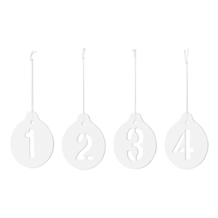 Juletrepynt 'Etikett' - Grå