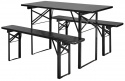 Bord og benker \'Garden\' 160x60cm - Svart
