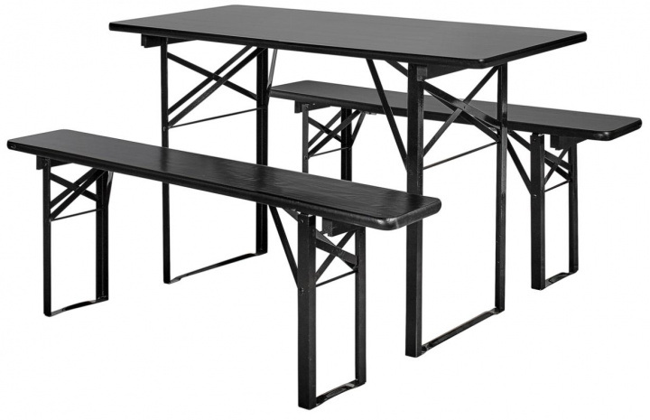 Bord og benker 'Garden' 160x60cm - Svart