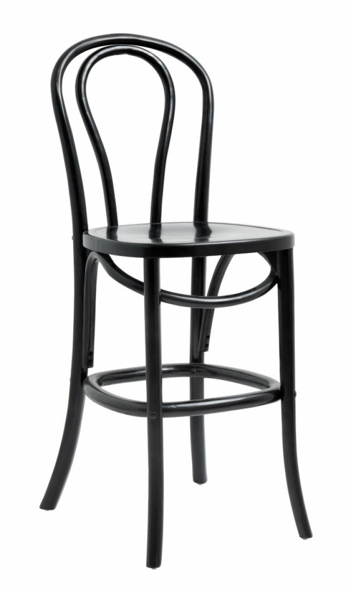 Barkrakk 'Bistro' - Tre / svart lakk