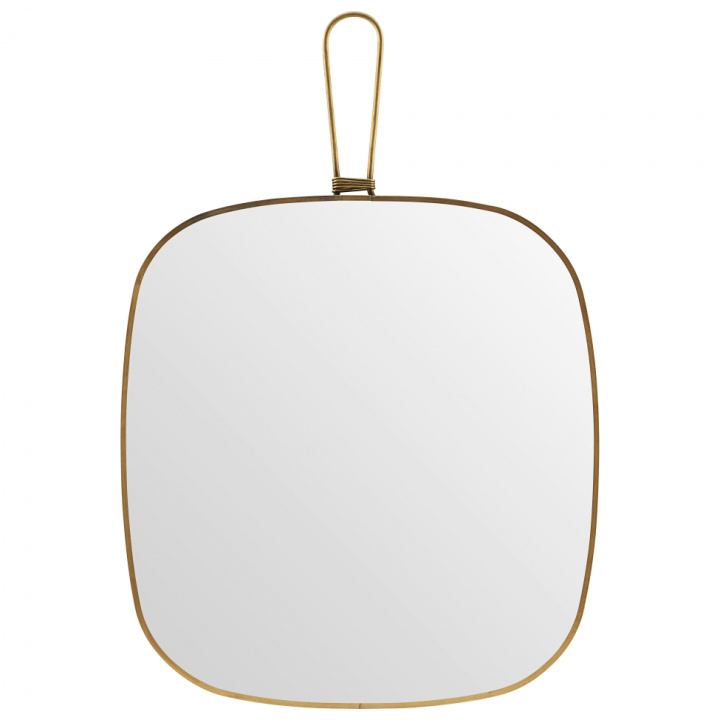 Speil med ramme 26x28 cm - Messing