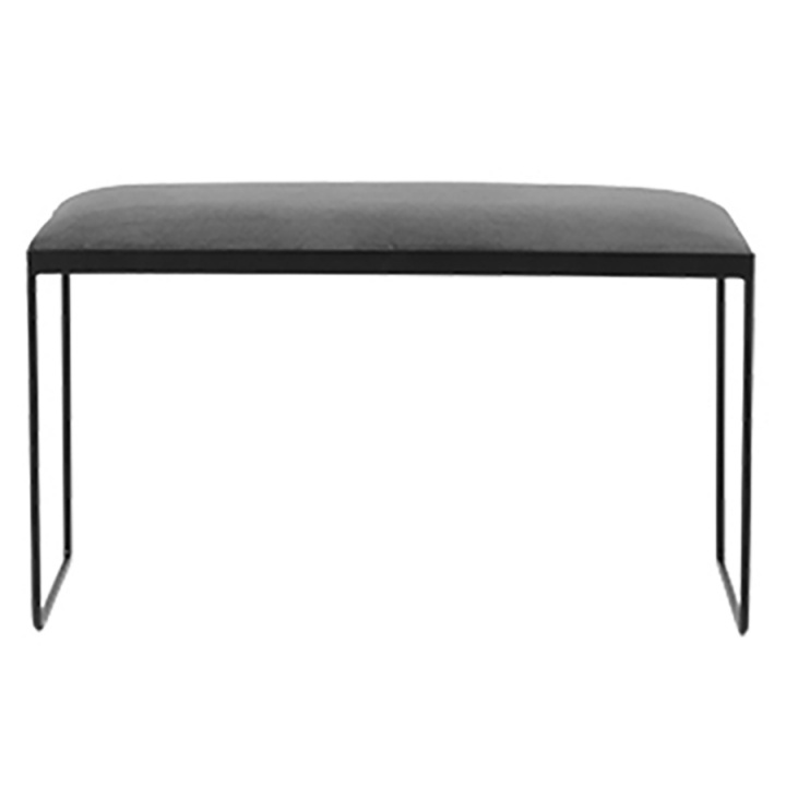 Benk 'Gorm' - Grå / svart 85 cm