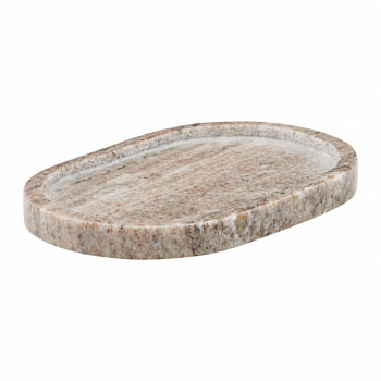 Oval Tray \'Marble\' - Beige