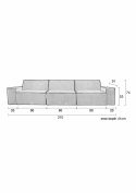 3 -seters sofa \'James\' - Mørk grå