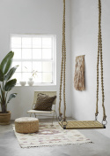 Loungestol \'Macramé\' - Jute/messing