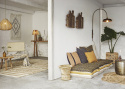 Loungestol \'Macramé\' - Jute/messing