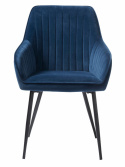 Stol \'Siena\' - Blå/Fløyel