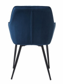 Stol \'Siena\' - Blå/Fløyel