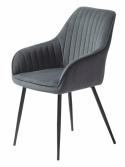 Stol \'Siena\' - Grå/Fløyel