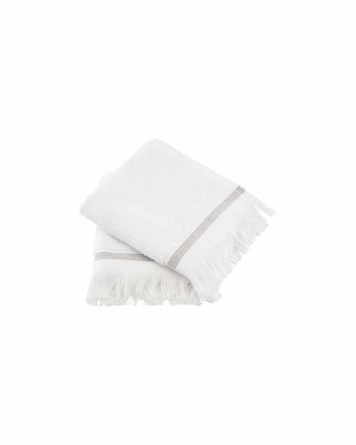 Håndkle Grå / Hvit - 40x60 i gruppen Interiør / Tekstiler / Håndklær hos Reforma (361320001)