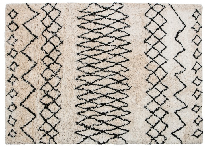 Teppe 'Nando' 160x230cm - Off-white/Svart