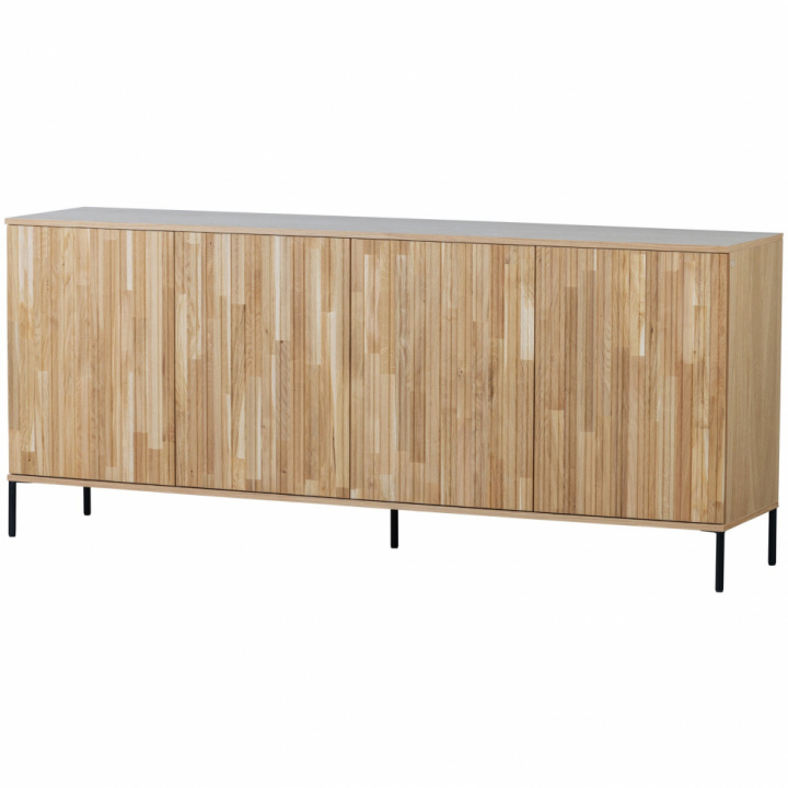 Sideboard \'New Gravure\' 200 cm - Ek/Svart i gruppen Møbler / Hyller og oppbevaring / Sidebord hos Reforma (373471-B)