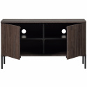 TV-benk \'New Gravure\' 100 cm - Mørk brun/Sort