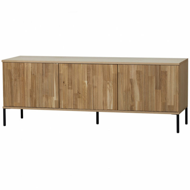 TV-stativ \'New Gravure\' 150 cm - Eik/Sort i gruppen Møbler / Hyller og oppbevaring / TV-møbler hos Reforma (373473-B)