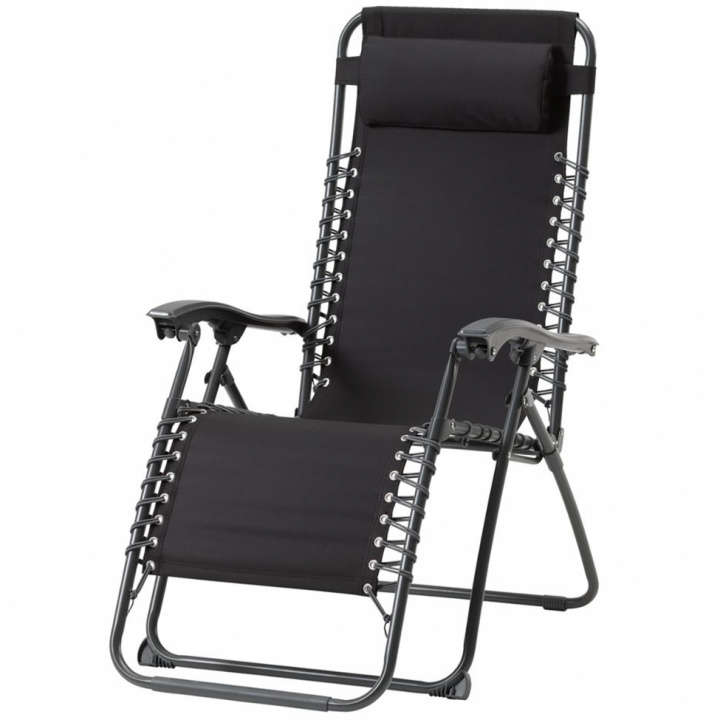 Rømningsstol \'Halden\' - Svart i gruppen Møbler / Utendørsmøbler / Solstoler & Solsenger hos Reforma (3738540)