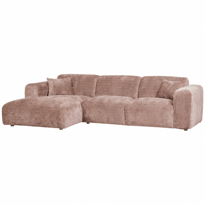 Sofa \'Cloud\' 3-seters sjeselong venstre - Brungrå/Rosa i gruppen Møbler / Sofaer / 3-seters sofaer hos Reforma (375072-T)
