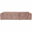 Sofa \'Cloud\' 3-seters sjeselong venstre - Brungrå/Rosa