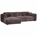 Sofa \'Cloud\' 3-seters sjeselong venstre - Mørkebrun