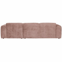 Sofa \'Cloud\' 3-seters sjeselong høyre - brungrå/rosa