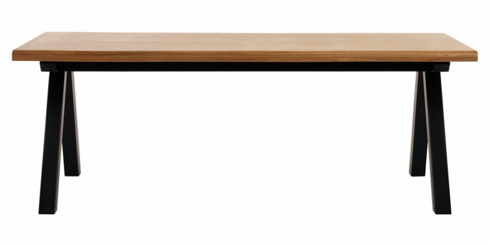 Spisebord \'Kalsvik\' - Sort/Eik 210x100 cm