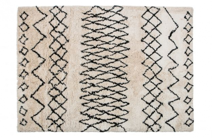 Teppe \'Nando\' 200x300 - Off-white / Sort i gruppen Interiør / Tepper / Ulltepper hos Reforma (377265-O)