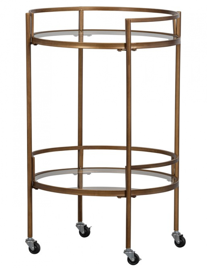 Drikkevogn \'Zora\' - Messing i gruppen Møbler / Bord / Serveringstraller & Rullebord hos Reforma (377298-B)