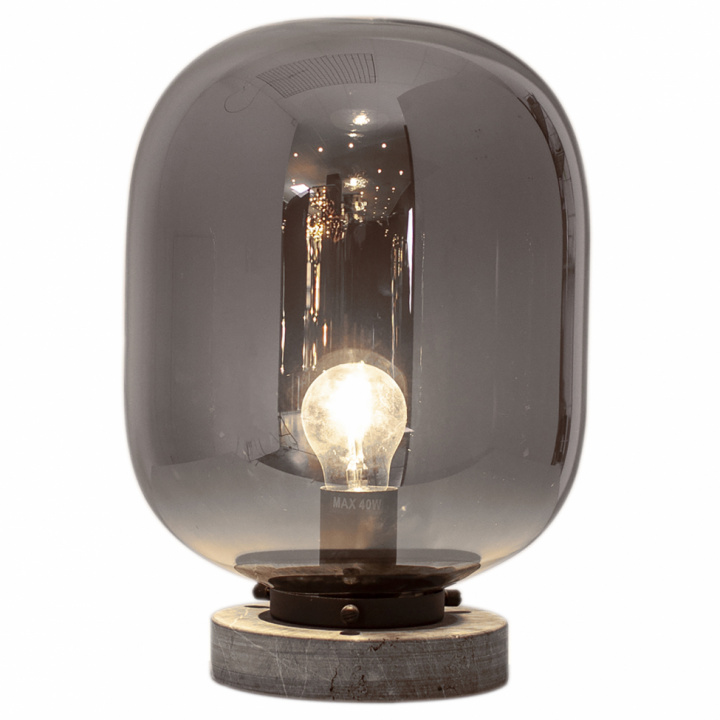 Bordlampe 'Leola' - Røykgrå