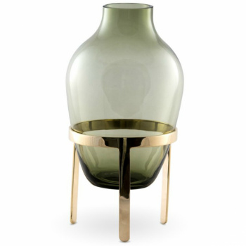 Vase \'Adorn\' - Messing / Green S