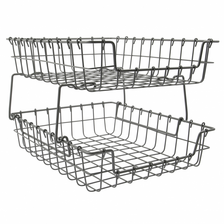 Metallkurver 2-pakk 'Addit' - Grå (Lav)