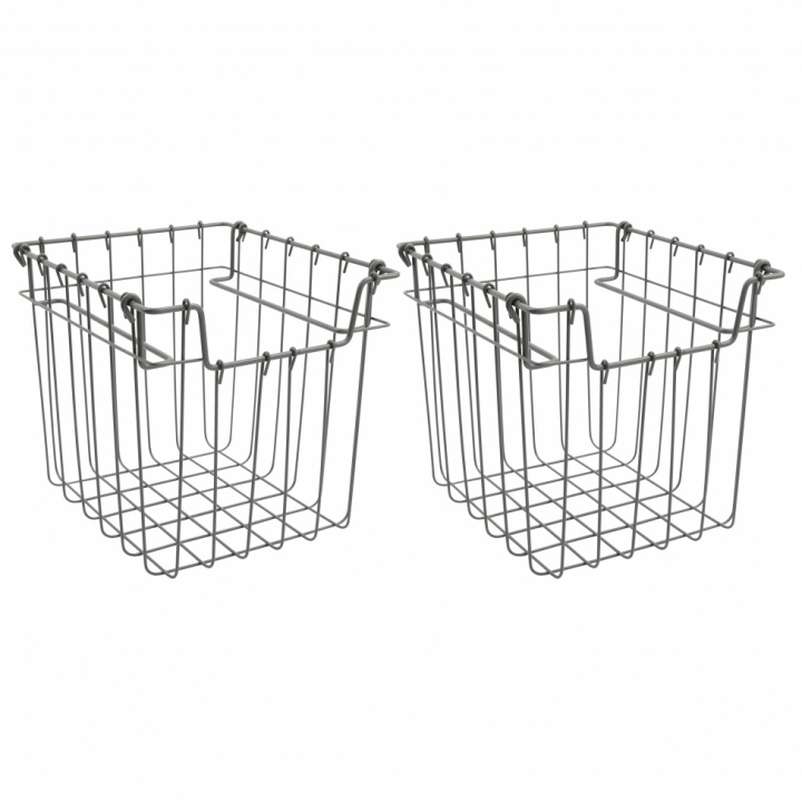 Metallkurver 2-pakk 'Addit' - Grå (L)