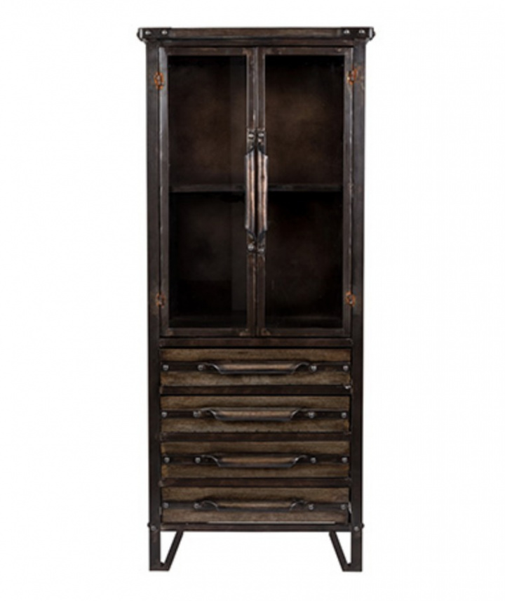 Skap \'Otis\'- Iron/Patina i gruppen Møbler / Hyller og oppbevaring / Skap & sjenker hos Reforma (4100024)