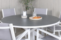 Spisebord \'Charlotte\' Rundt 140cm - Grå/Hvit